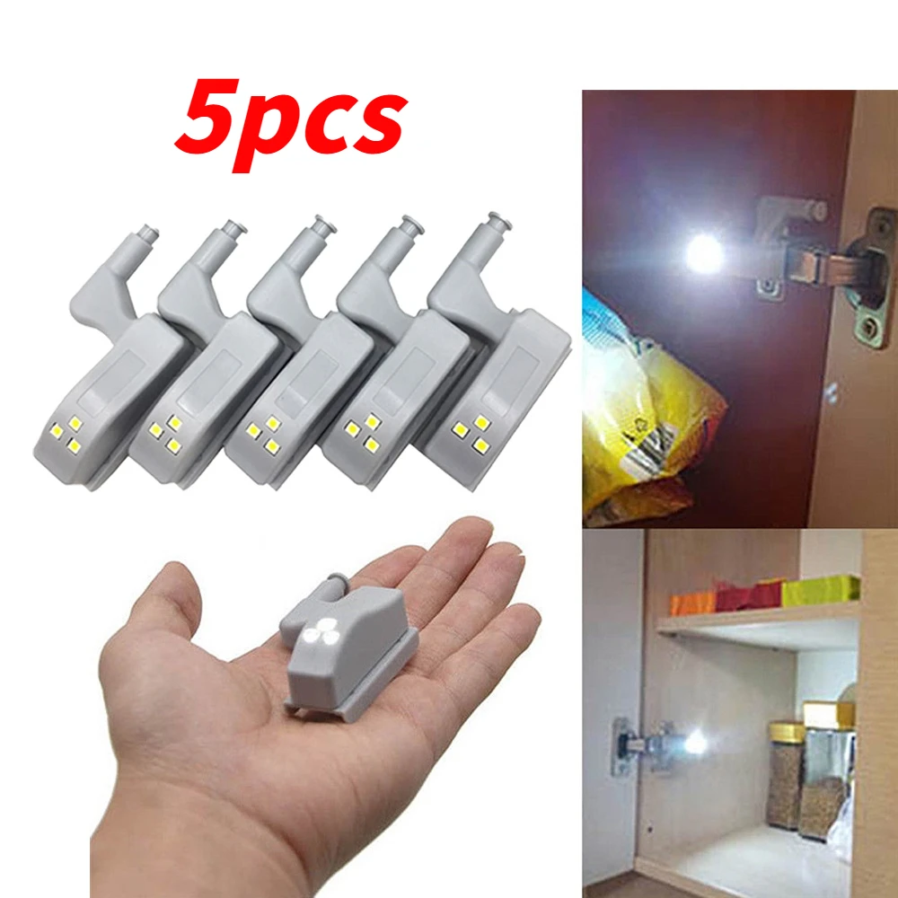 

Cupboard Sensor Light Universal Lamp Light Closet Home Hinge Under Wardrobe Cabinet Bedroom Inner 5pcs Kitchen Light Night