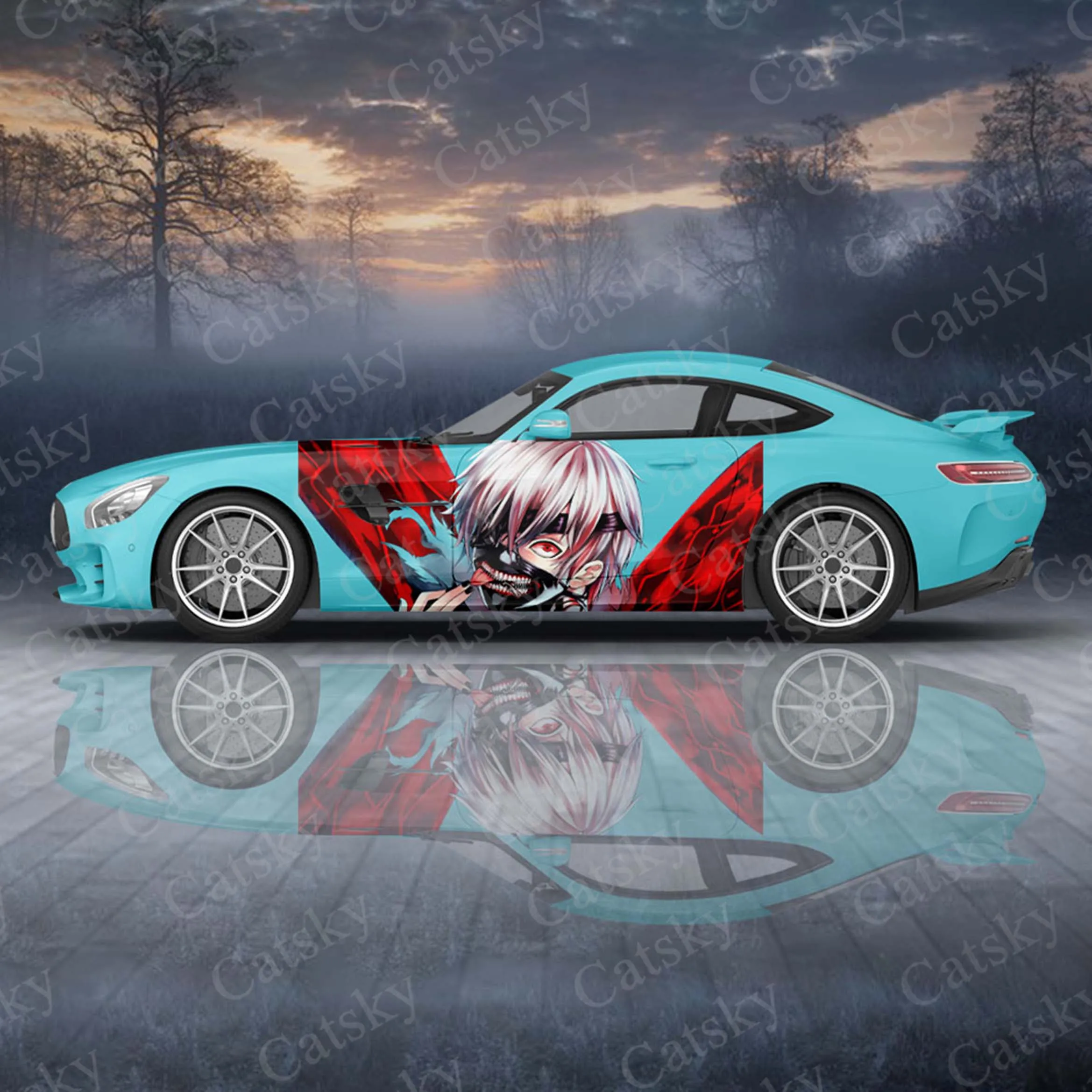 

Tokyo Ghoul 2pcs/Set Car Sticker for Universal Large Car Sticker for Univers, Car Stickers on The Left and Right Sidesal