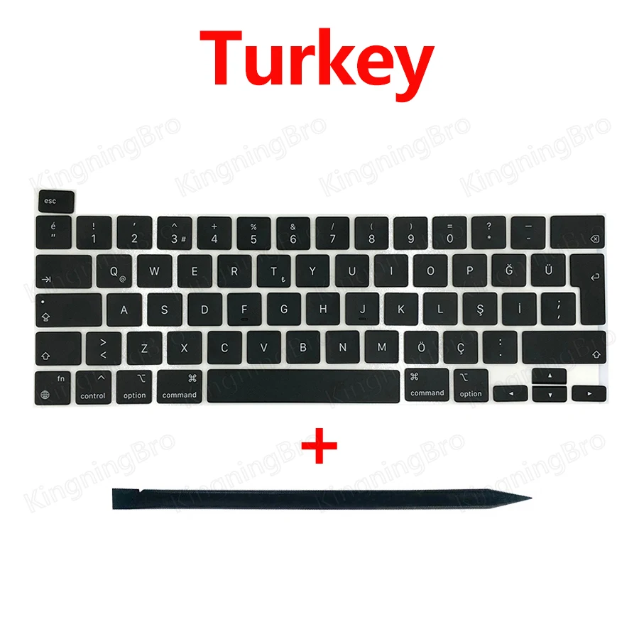 Новые турецкие клавиши для клавиатуры Macbook Pro Retina 13" M1 A2338 Keycap Key Cap 2020 года.
