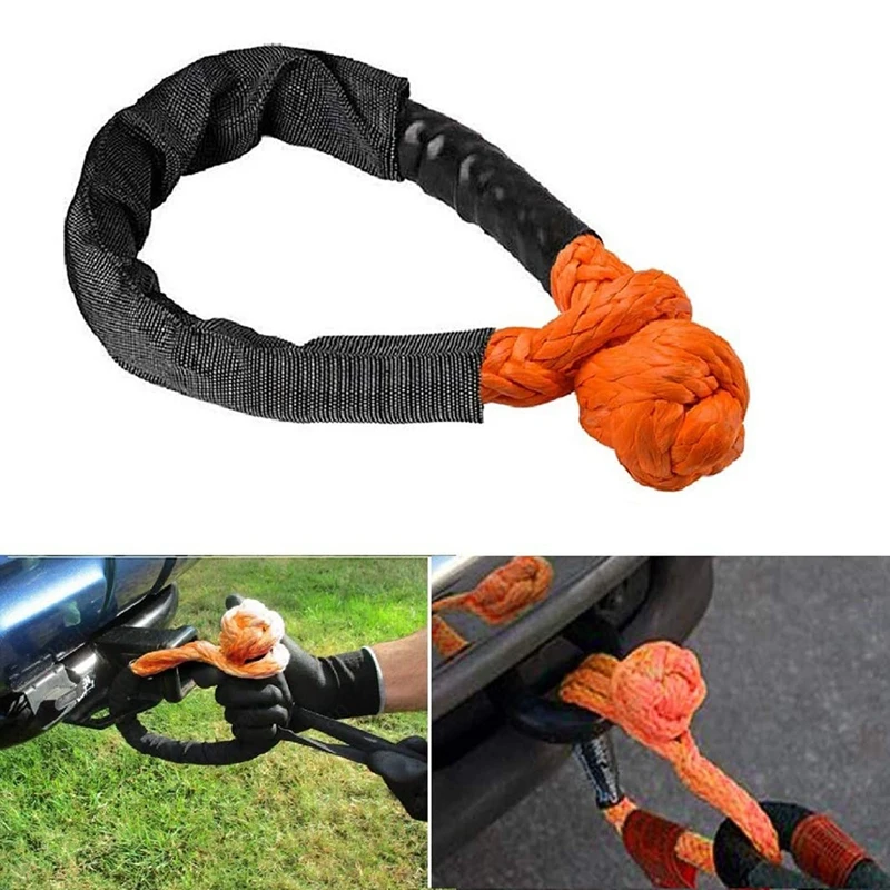 

1/2 Inch X 22 Inch Car Soft Shackle Rope Tow Rope Off Road Winch Pulley Cable Hook for Off-Road Recovery ATV UTV