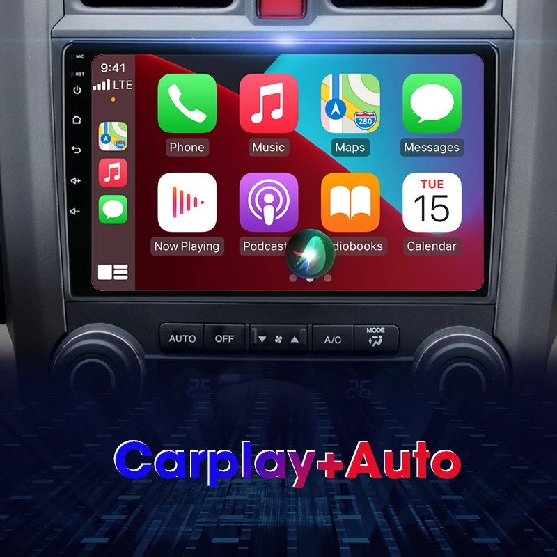 Автомобильный радиоприёмник Android 11 для Honda CRV CR-V RE 2006-2011 с мультимедийным плеером, навигацией GPS, аудио DVD, экраном QLED и поддержкой Carplay, 2 Din.