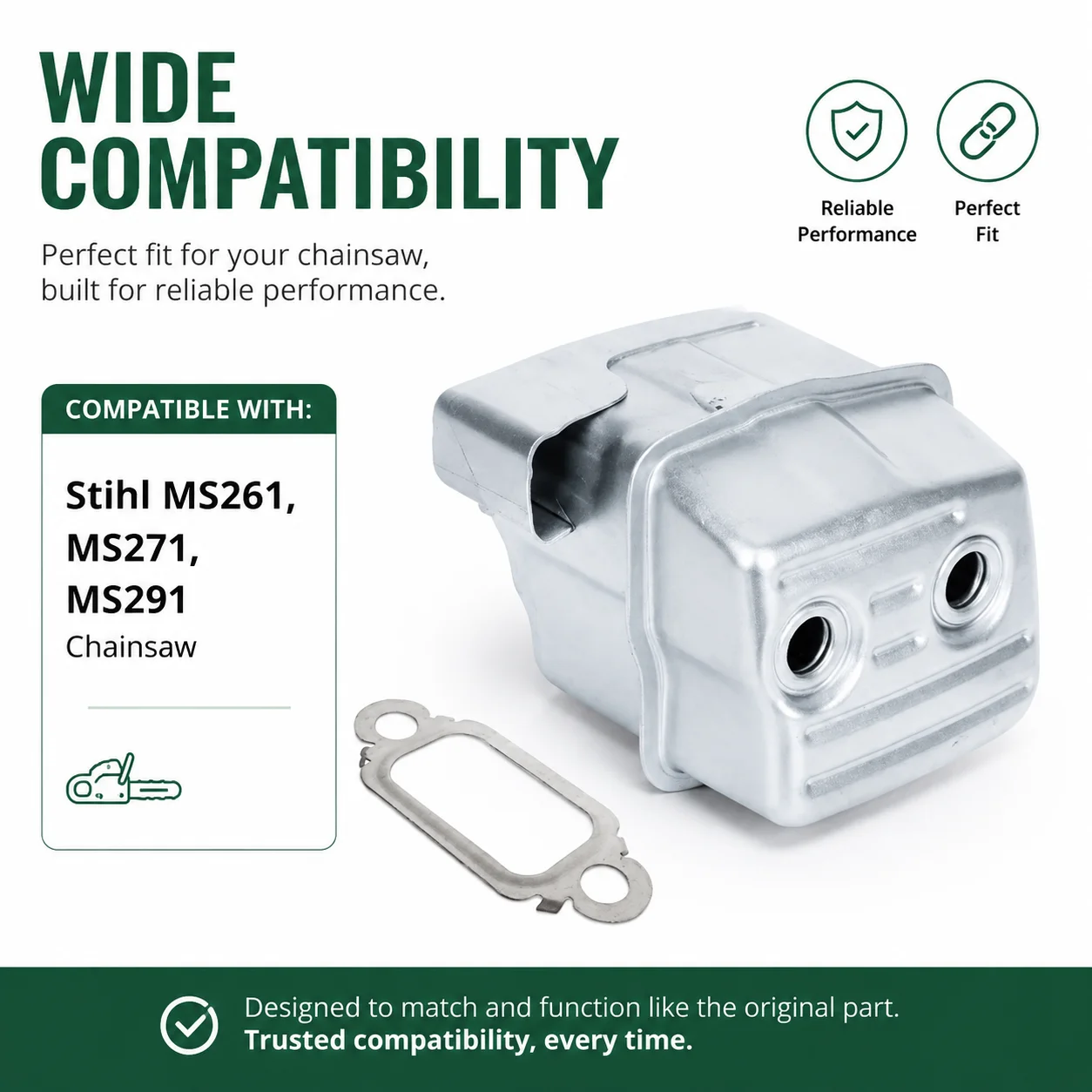 Фото Комплект прокладок глушителя для бензопилы Stihl MS261 MS271 MS291, артикулы 1141 140 0631, 1141 149 0600, запасные части для садового инструмента №3