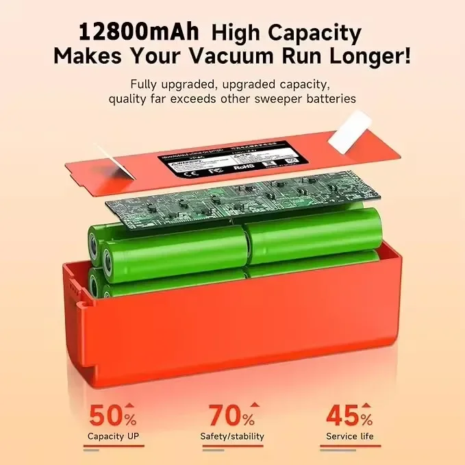 Фото Оригинальная аккумуляторная батарея BRR-2P4S-5200D для робота-пылесоса XIAOMI 1S 1ST Roborock SDJQR01RR (акция) №2
