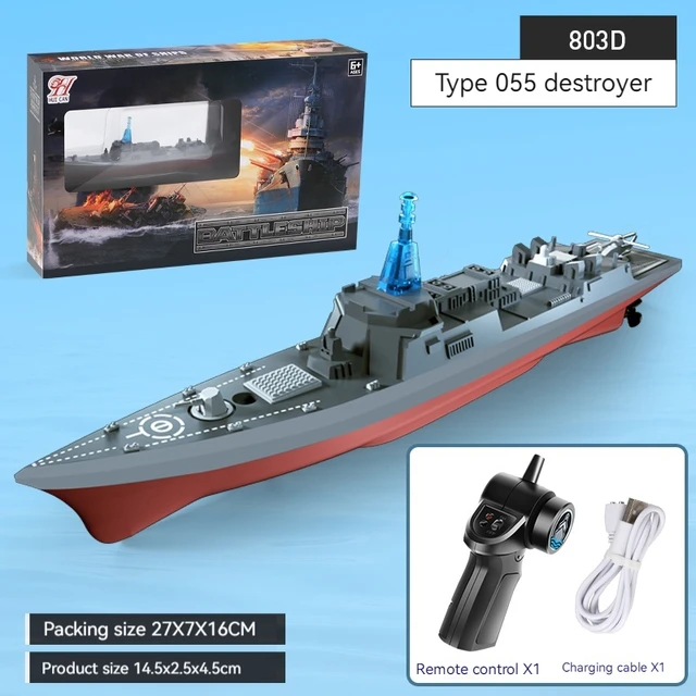 Модельный корабль с дистанционным управлением, скоростная лодка с имитацией  Разрушителя, пусковая модель корабля, подарок на день рождения для  мальчиков | AliExpress