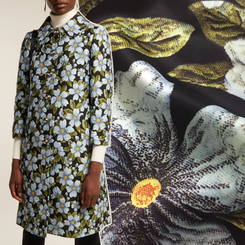 

Осенние куртки, ткань из полиэстера с принтом, итальянская брендовая модная одежда, Женская ткань «сделай сам» для шитья платья