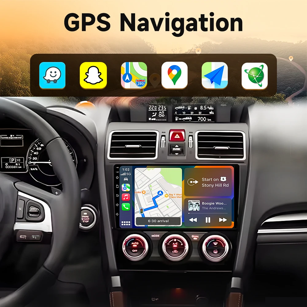 Фото Автомагнитола Android 16 для Subaru Forester 4 SJ XV WRX 2015-2018: Мультимедийная система с высокопроизводительным навигационным экраном №2