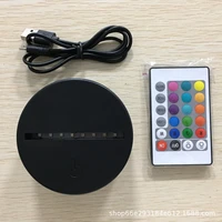 night light base new creative touch remote control colorful night light usb charging base led table lamp base diy creativity