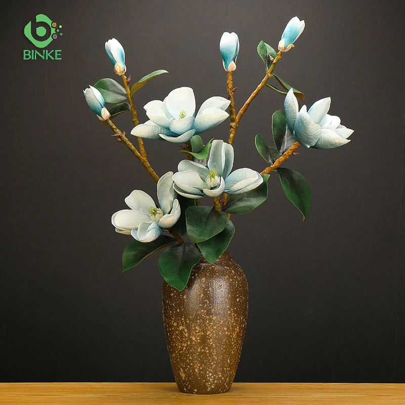Magnolia Artificial Flowers 2022 NEW PU Chinese style magnolia wedding party christmas home decoration fake flower