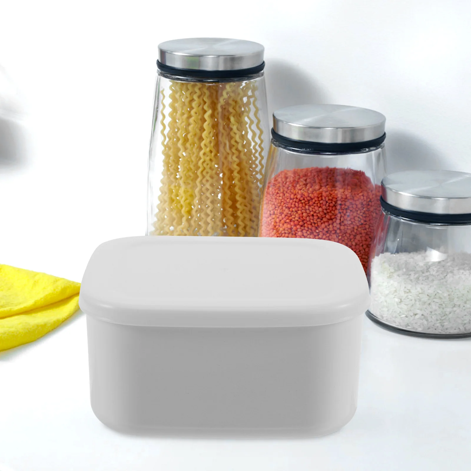

Container Lid Decorate Cheese Storage For Fridge Sliced Butter Food Serving Cases White Pp Kitchen Containers Design