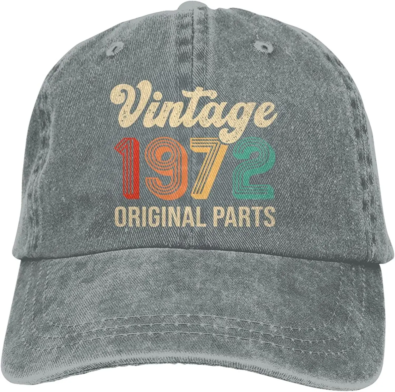 

Funny Vintage 1972 Original Parts Hat, Adjustable Washed Cotton Baseball Cap for Women Men …