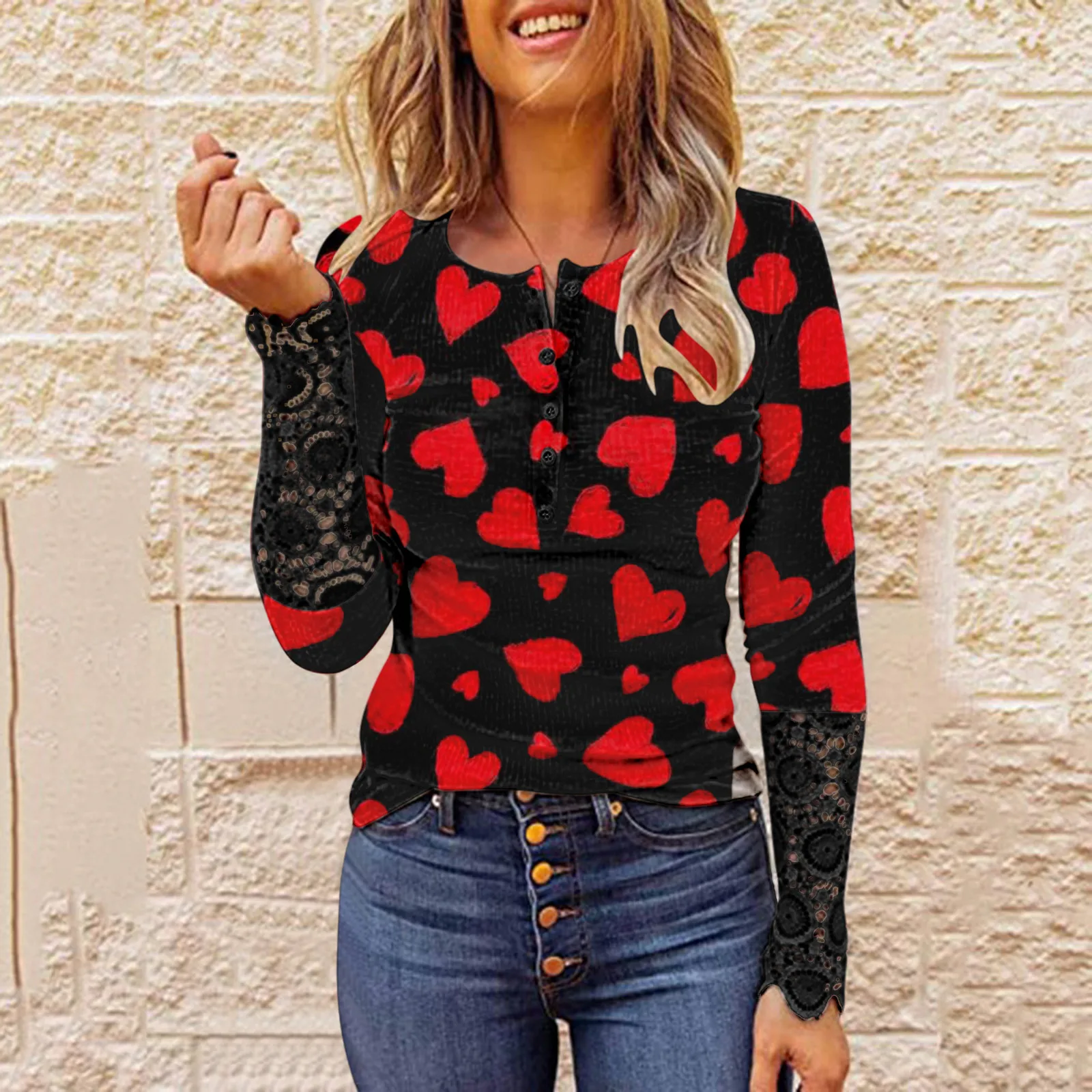 

Женская футболка с принтом Валентина Сердце Любви, милые рубашки, футболки на День святого Валентина, Женские Модные Винтажные футболки в э...