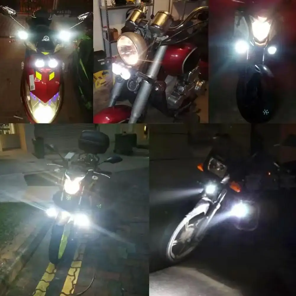 sisi Motorcycle HeadlightLed Driving Lights Waterproof Scooter Spotlight Reflektor Pomocnicze akcesoria przeciwmgielne Światło zewnętrzne Y8a7
