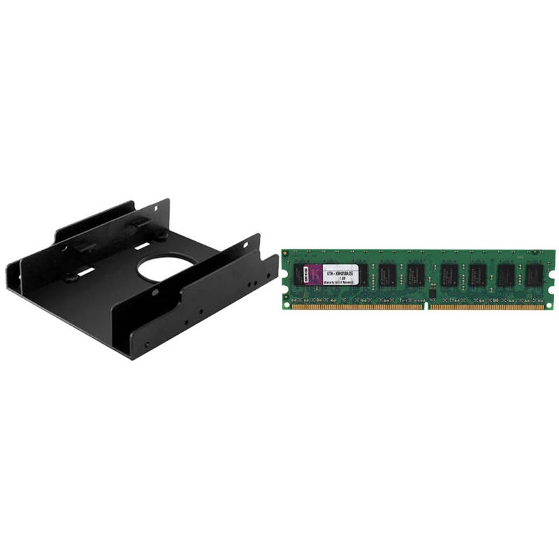 3.5 Inch To 2.5 Inch SSD/HDD Hard Drive Adapter Mounting Bracket With 2GB DDR2 ECC RAM Memory 533Mhz 4200 Dimm Ram