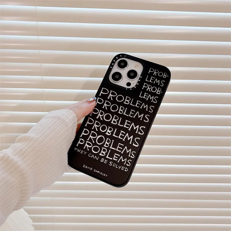 

PROBLEMS Mirror Surface Cool Black Phone Case Cover for IPhone 11 12 13 14 Pro Max Case for IPhone 14 Pro Max