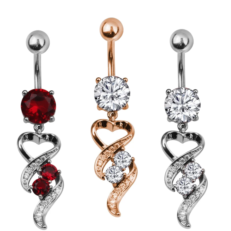 1 шт. 361L стальные полые клетчатые висячие кольца для пупка женщин и девушек 14 г