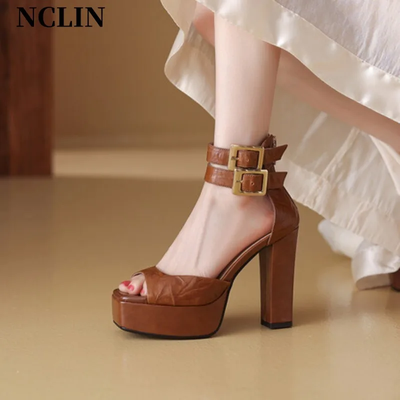 Женские сандалии из коровьей кожи босоножки в римском стиле повседневные с