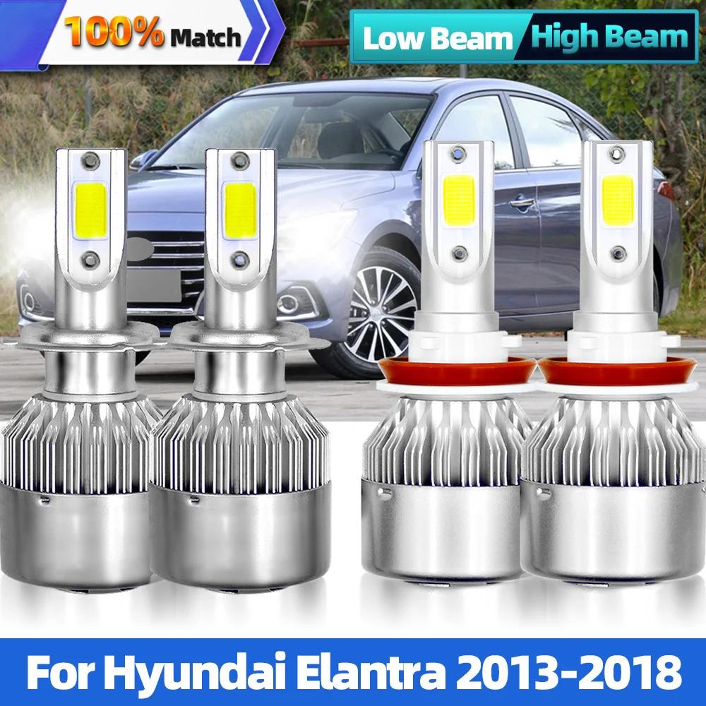 

4PCS 6000K 40000LM Turbo H7 H11 Led bulb 12V Car Headlight Super Bright Car Light For Hyundai Elantra 2013-2015 2016 2017 2018