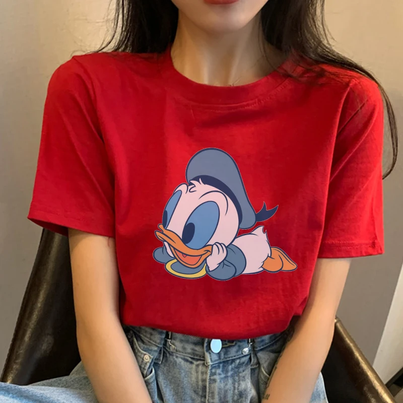

Fashion Cartoon Casual Disney Women Blouses 2022 Summer Chiffon Blouse Short Sleeve Loose Casual Tops Shirts Blusas Mujer