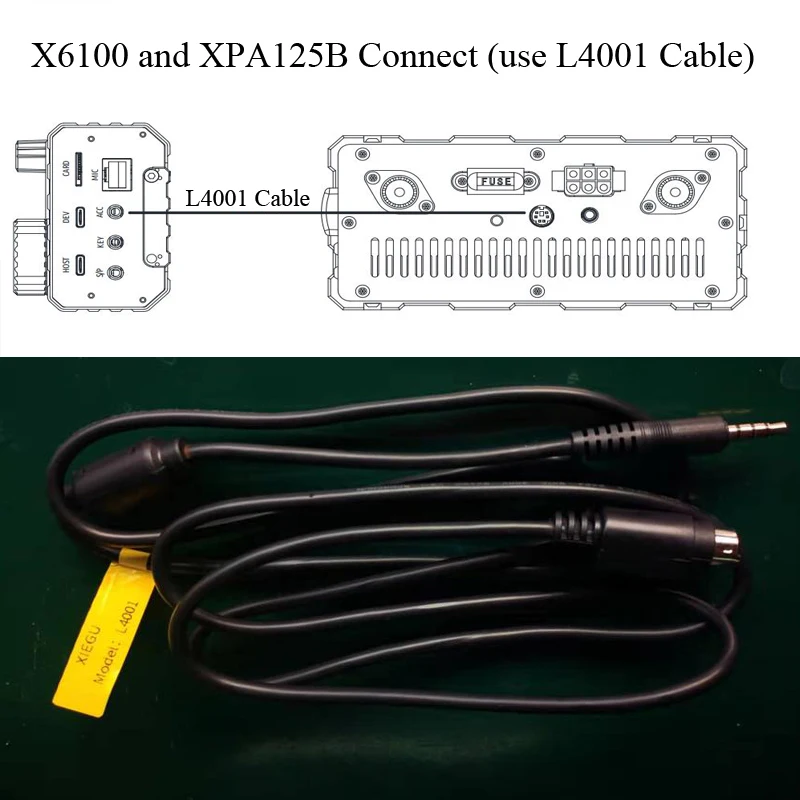 L4001 6 Pin Audio Cable 1.5M For XIEGU X6100 XPA125B HF Transceiver