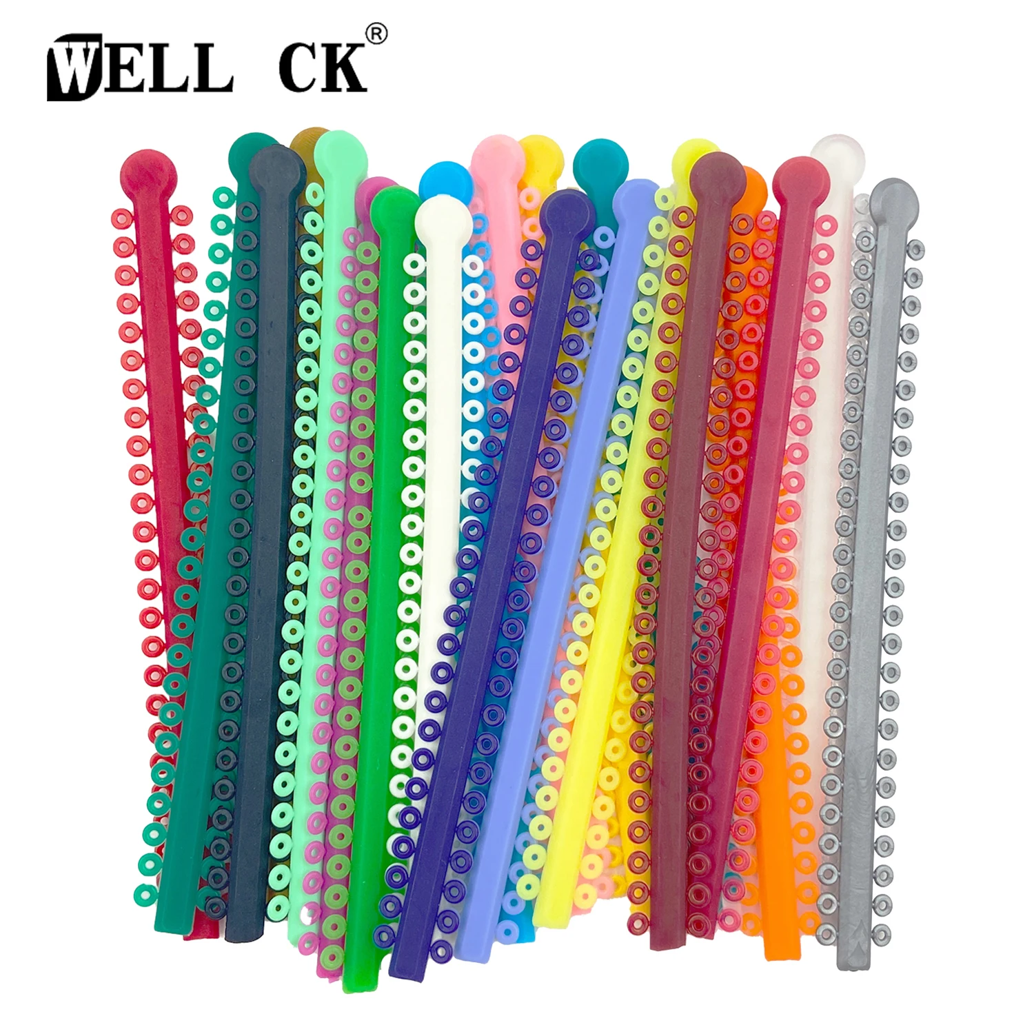 

1000 ties WELLCK Dental Orthodontics Ligature Ties Elastics Rubber Bands for Dentistry Braces Brackets Appliance Materials