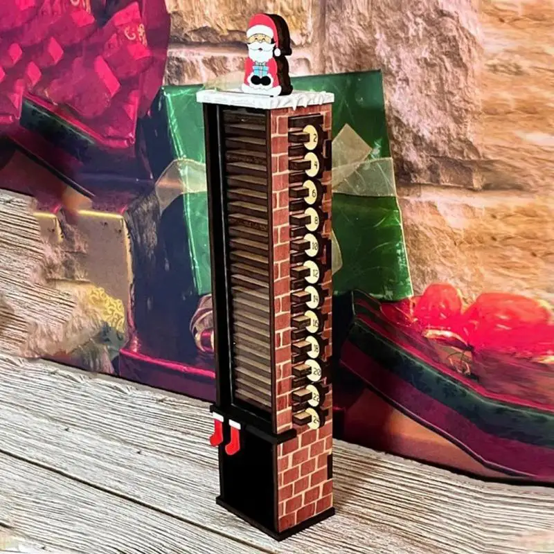 Календарь с Санта-Клаусом деревянное настольное украшение календарь обратным