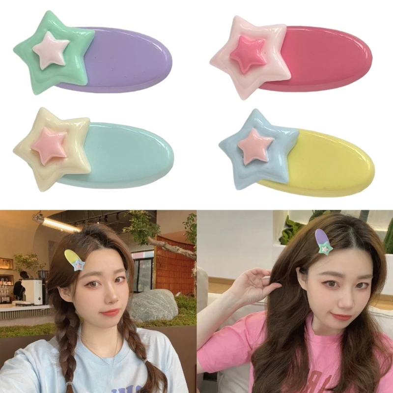 

Sweet Hair Clip Lovely Shape Hairpin Candy Color Hair Clip for Spring Summer Hairpins for Teenagers Children DropShip