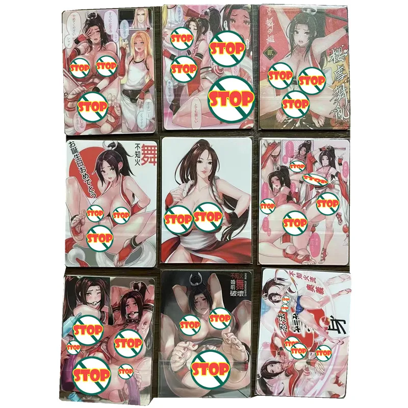 

2022 New 9pcs/set Sexy Mai Shiranui ACG Toys Hobbies Hobby Collectibles Game Collection Anime Cards