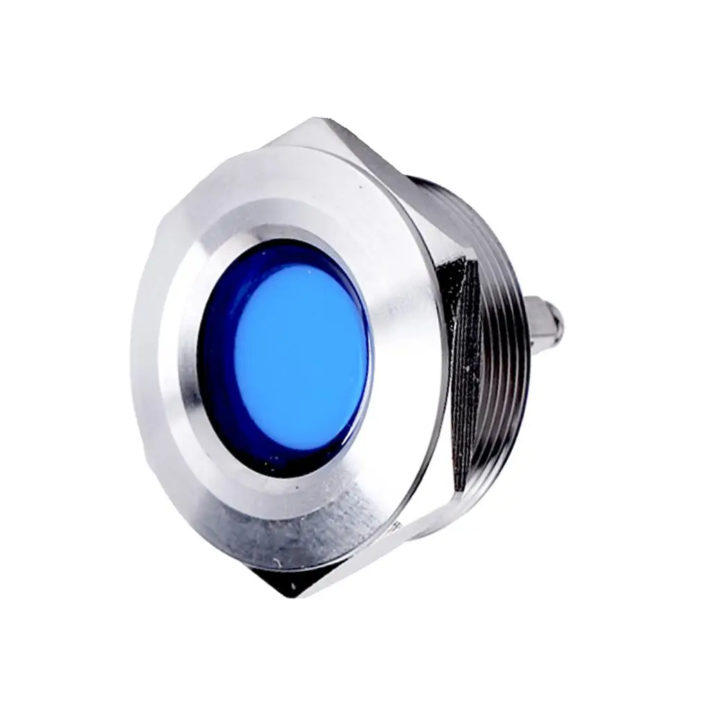 

12V 30mm Waterproof LED Car Warning Indicator Light Signal Lamp~Concave