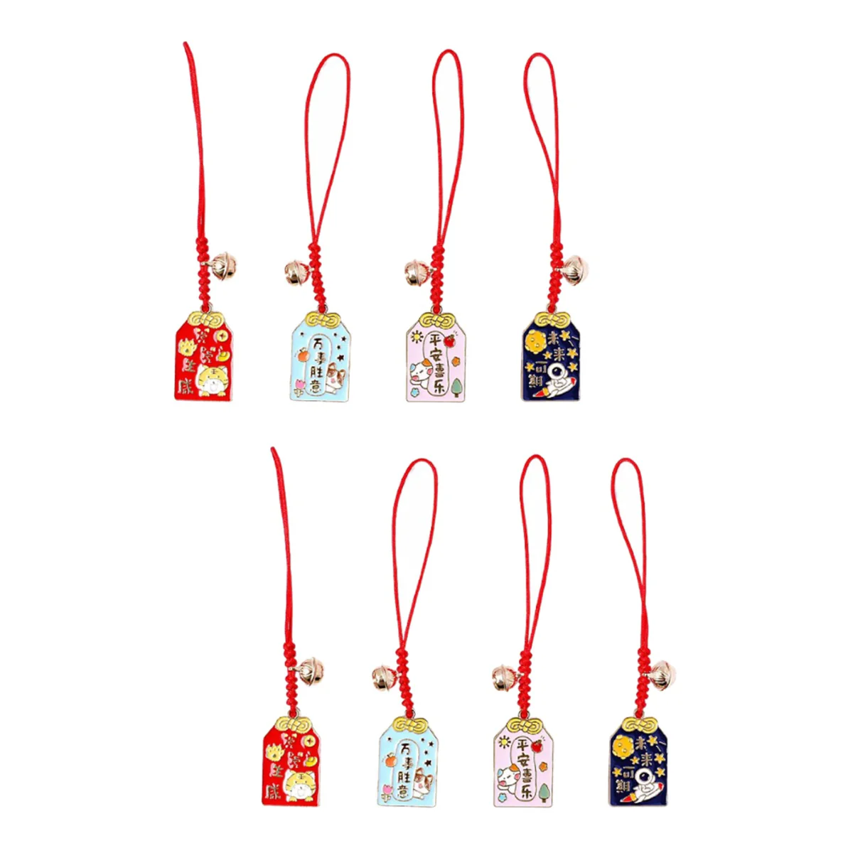 

8 Pcs Mobile Accessories Japanese Gifts Beckoning Cat Charm Telephone Mobile Pendant Cloth Lanyard Charm