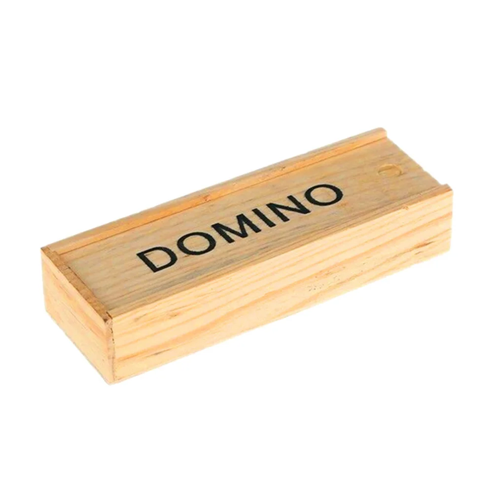 

Wooden Domino Set Building Blocks Racing Tile Games Wood Stacking Playing Science Teaching Table Game for Kids Adults Gift 2