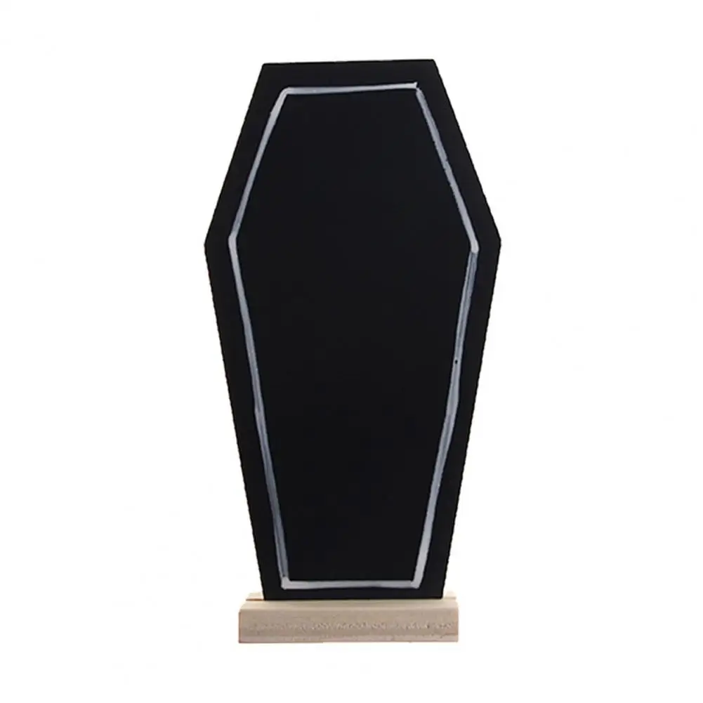 

Menu Chalkboard Gothic Halloween Decor Mini Black Coffins for Party Office School Tombstone Design Chalkboard