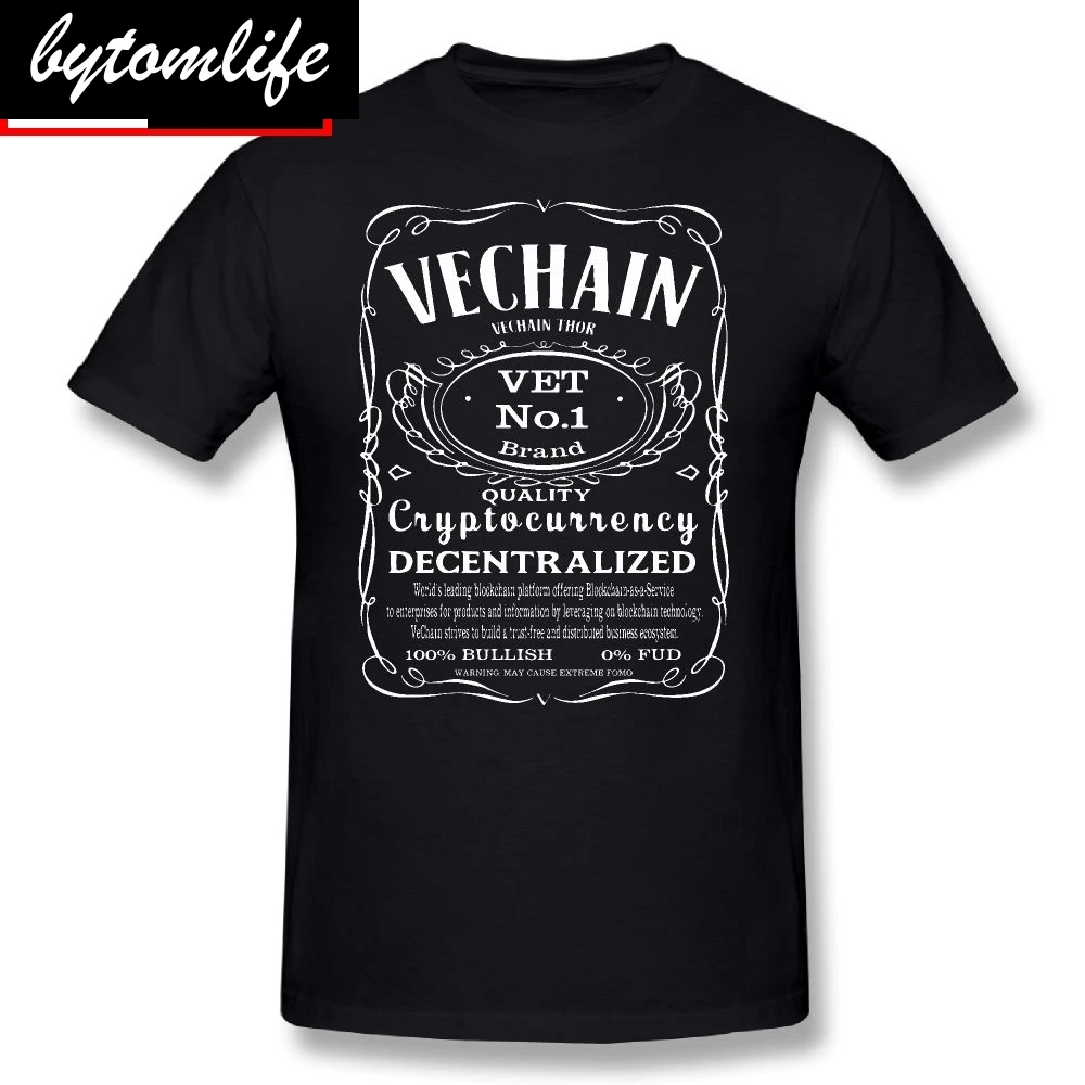 

Men's VeChain Thor VET Cryptocurrency Man's T Shirts Summer 100% Cotton T-Shirt High Qualitys Tees Plus Size