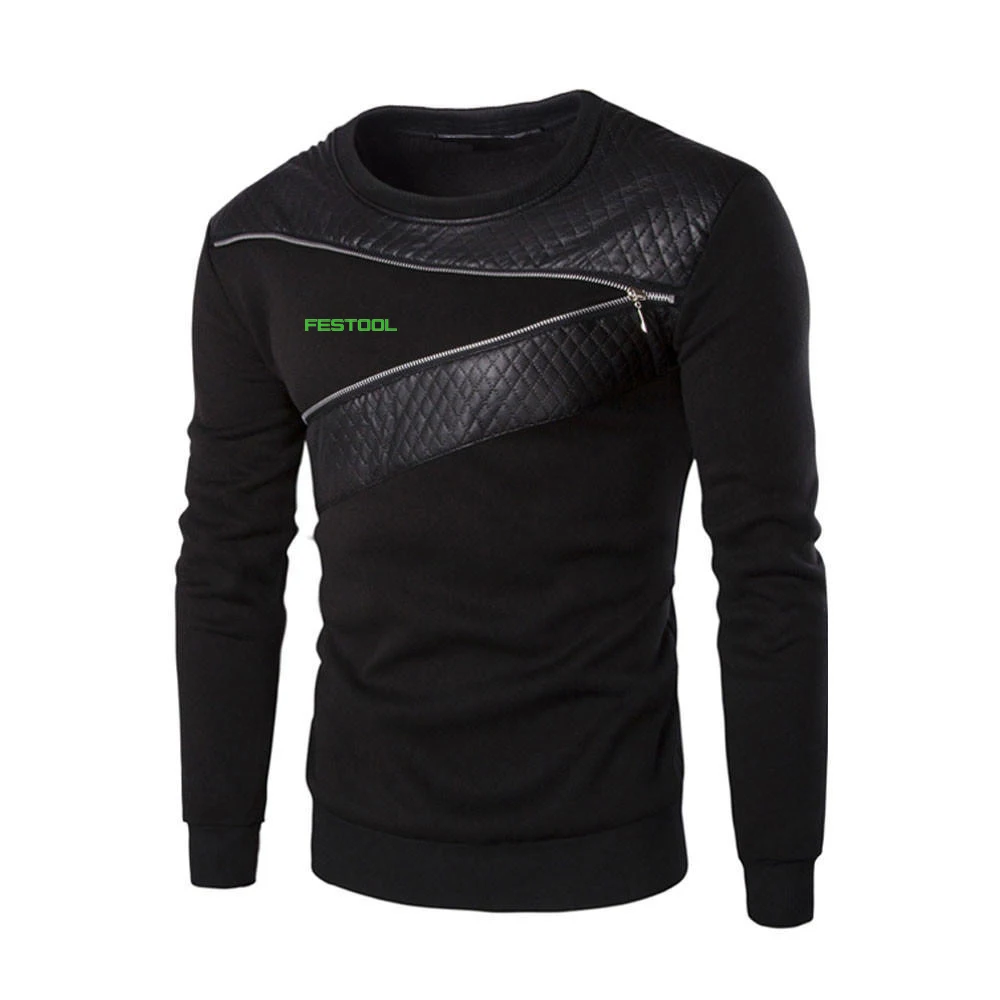 

Festool Tools 2022 Men Spring Autumn Comfortable Round Neck Patchwork Fashion Leisure Hip-hop Fitness Long Sleeve Man Hoodie Top