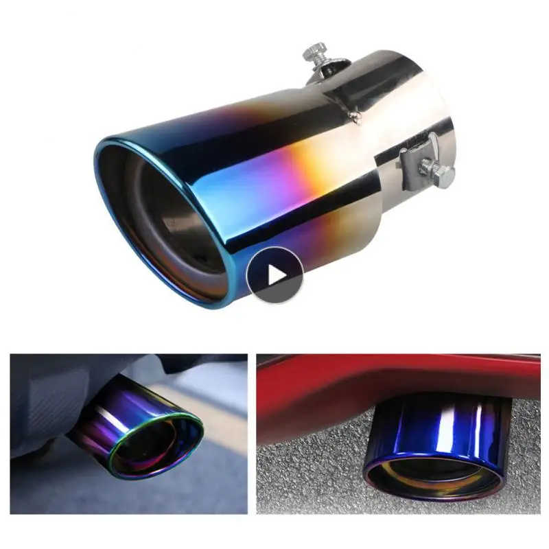 

15x8x9cm Universal Stainless Muffler Exhaust Pipe Practical Car Exhaust Pipe Tail Muffler Prevent Ponding High Quality Material