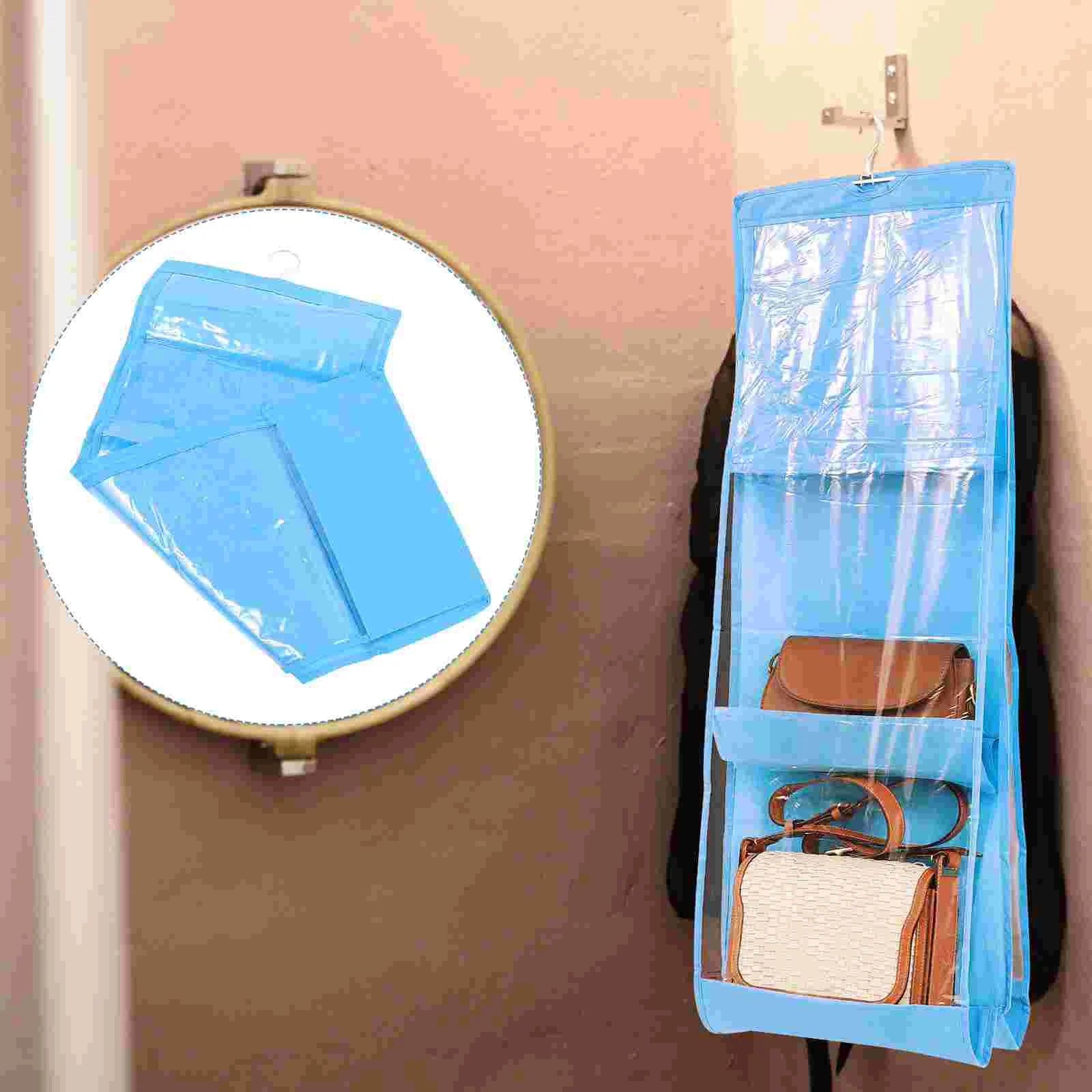 

Dust Proof Purse Hanging Bag Double Side Purse Hanger Large Capacity Bag Holder