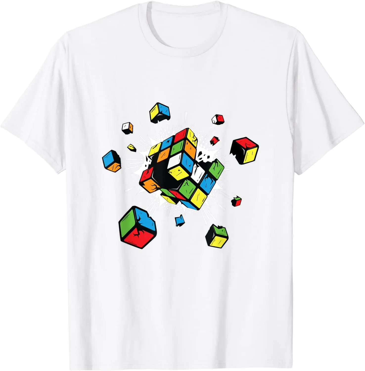 Рубашка Rubix Rubiks Rubics Cube подарок для детей футболка унисекс повседневные топы