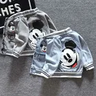 Джинсовая куртка для мальчиков, новинка весны 2022, детская повседневная однобортная куртка с воротником-стойкой для малышей, детская джинсовая куртка