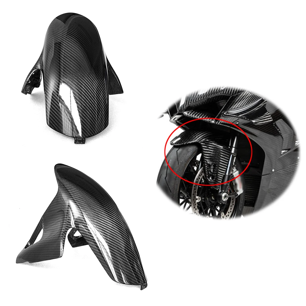 

100% 3K Dry Carbon Fiber Motorcycle Modified Body Front Fender HUGGER MUDGUARD For Ducati Panigale V4R V2 Streetfighter V4 V4S