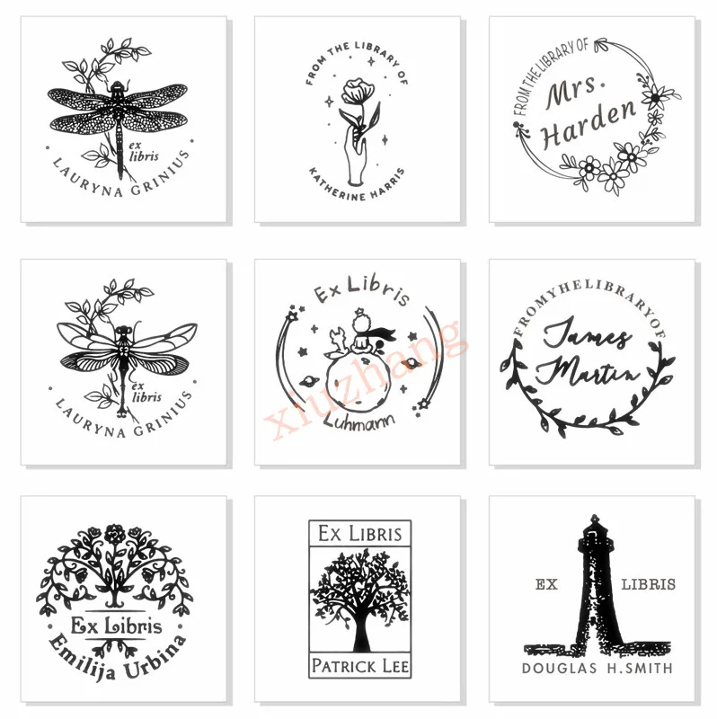 Штамп Ex Libris на заказ Фоточувствительный чернильный штамп с изображением кошки