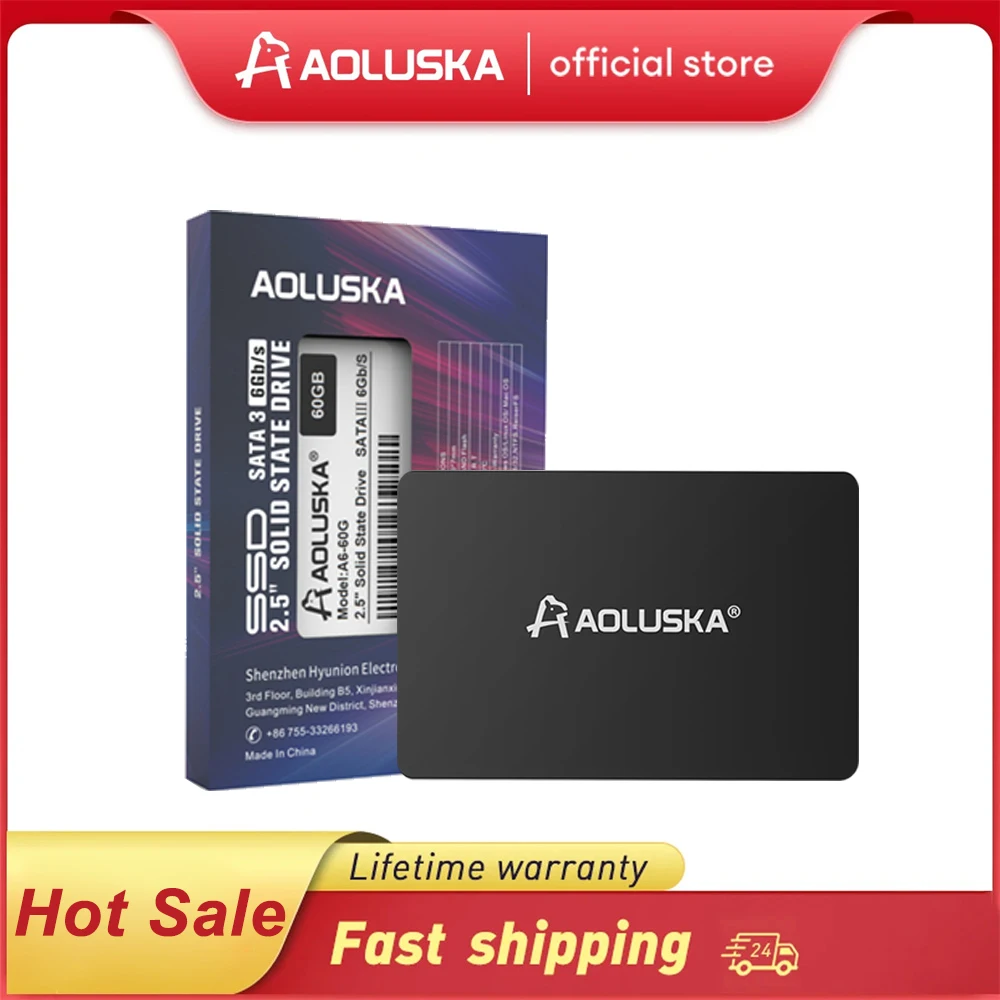 AOLUSKA 1 ТБ SSD 2.5 SATA 3 512 ГБ 256 Жесткий диск 128 SATA3 Твердотельный накопитель HD для
