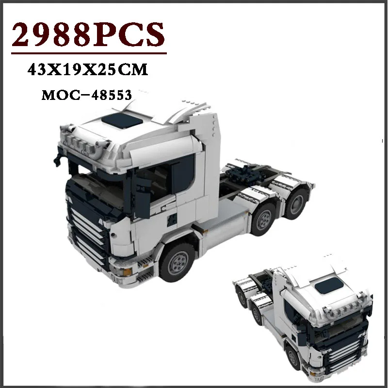 

Classic MOC-48553 Building Block 6x4 Truck Engineering Vehicle Assembly 2988+PCS Parts Model Adult and Children's Toy Gift