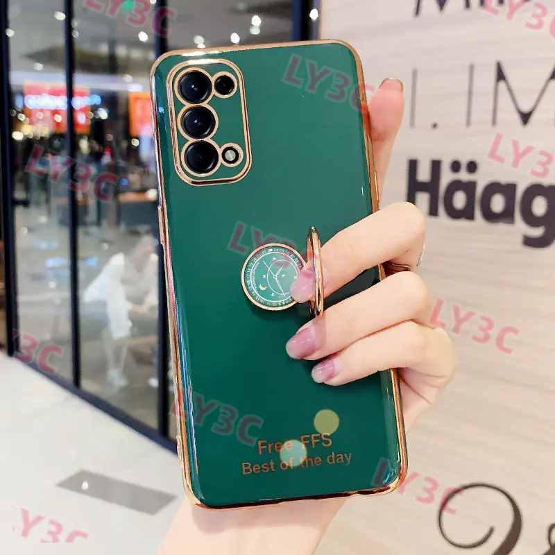 Кольцевой держатель для OPPO Reno 5 LITE 5Z Чехол 2 Z 2z 2F 4 4G PRO Гальванизированный