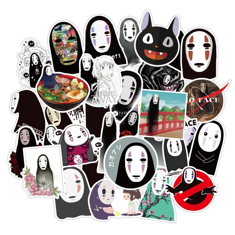 

Cartoon Anime Kawaii No Face man Stickers for Laptop Suitcase Album Stationery Waterproof Album Decals Kids Toys Birthday Gifts