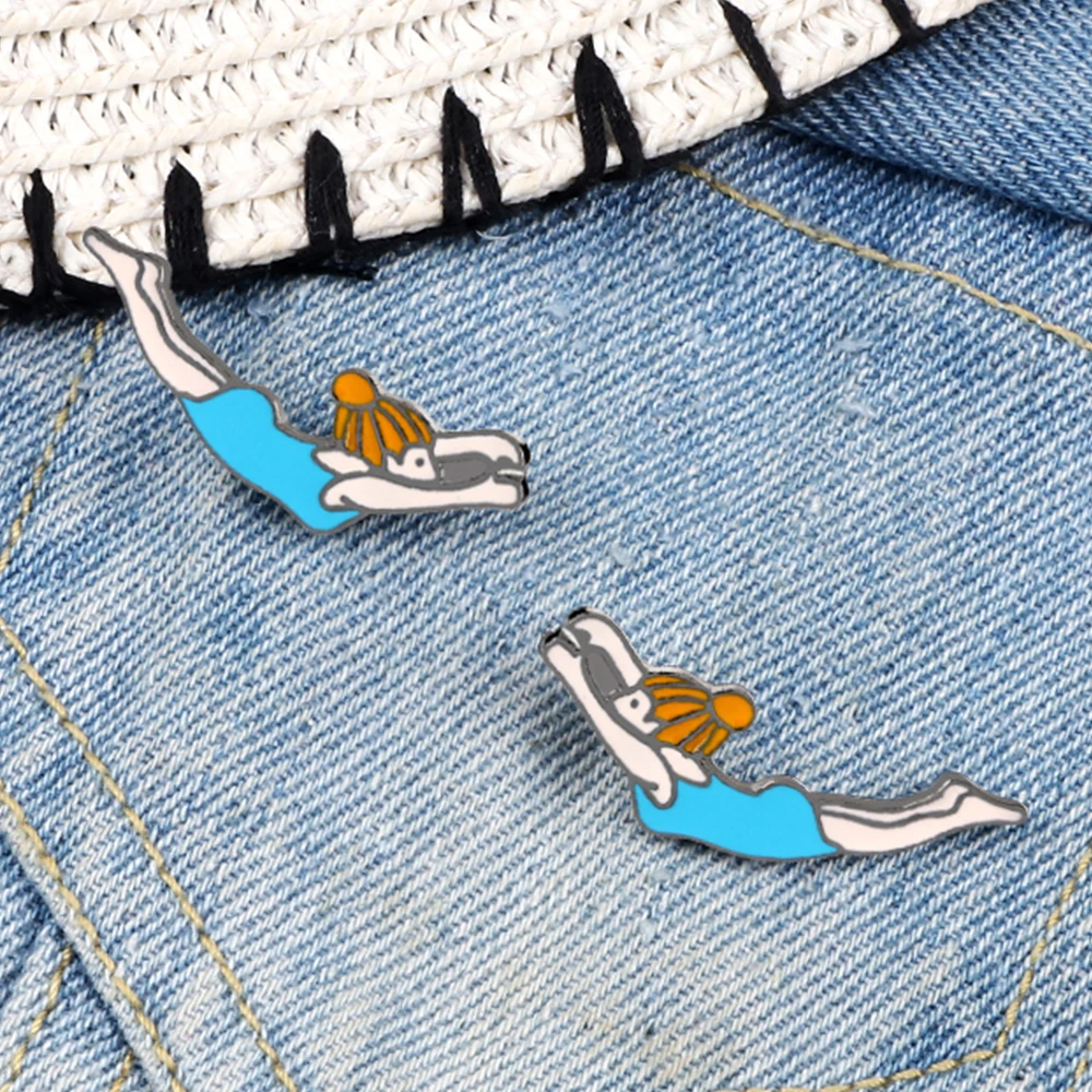 

Эмалированные заколки для женского чемпионата по плаванию в летнем стиле