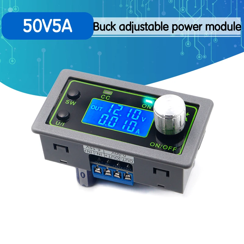 

50V5A CNC step-down adjustable power supply module voltage and current meter constant voltage constant current DC LCD display