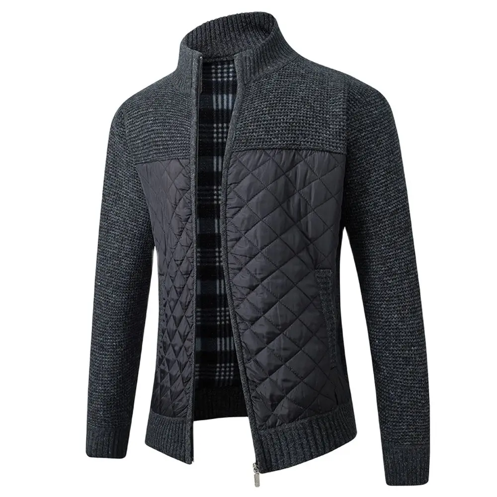 

Ladiguard Men Knitted Sweaters Winter Warm Coats Mens Cardigans 2023 New Fashion Prismatic Sweater Male Patchwork Top Outerwear