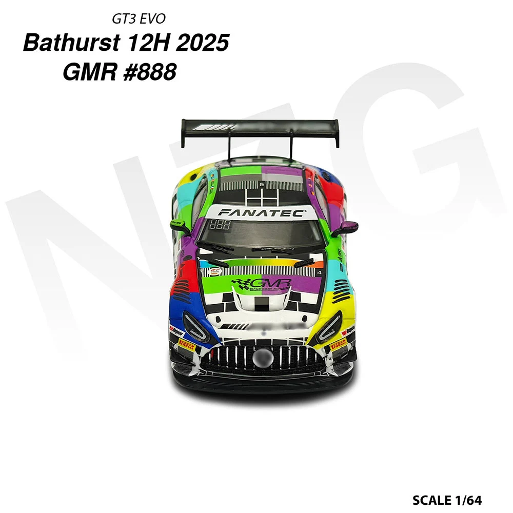 Фото KILOworks 1/64 AMGGT3 EVO II Bathurst 12h 2025 # Модель гоночного автомобиля 888 Diecast с витриной для коллекции и в подарок №3