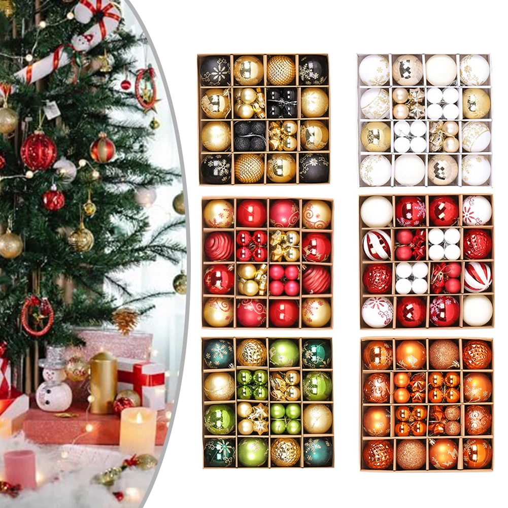 44 шт./компл. елочные шары большой рождественский шар разноцветные шаровые