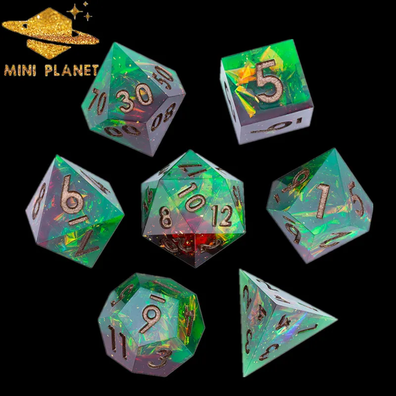 Мини-планеты фиолетовая серия наборы костей DND из полимерной смолы игральные