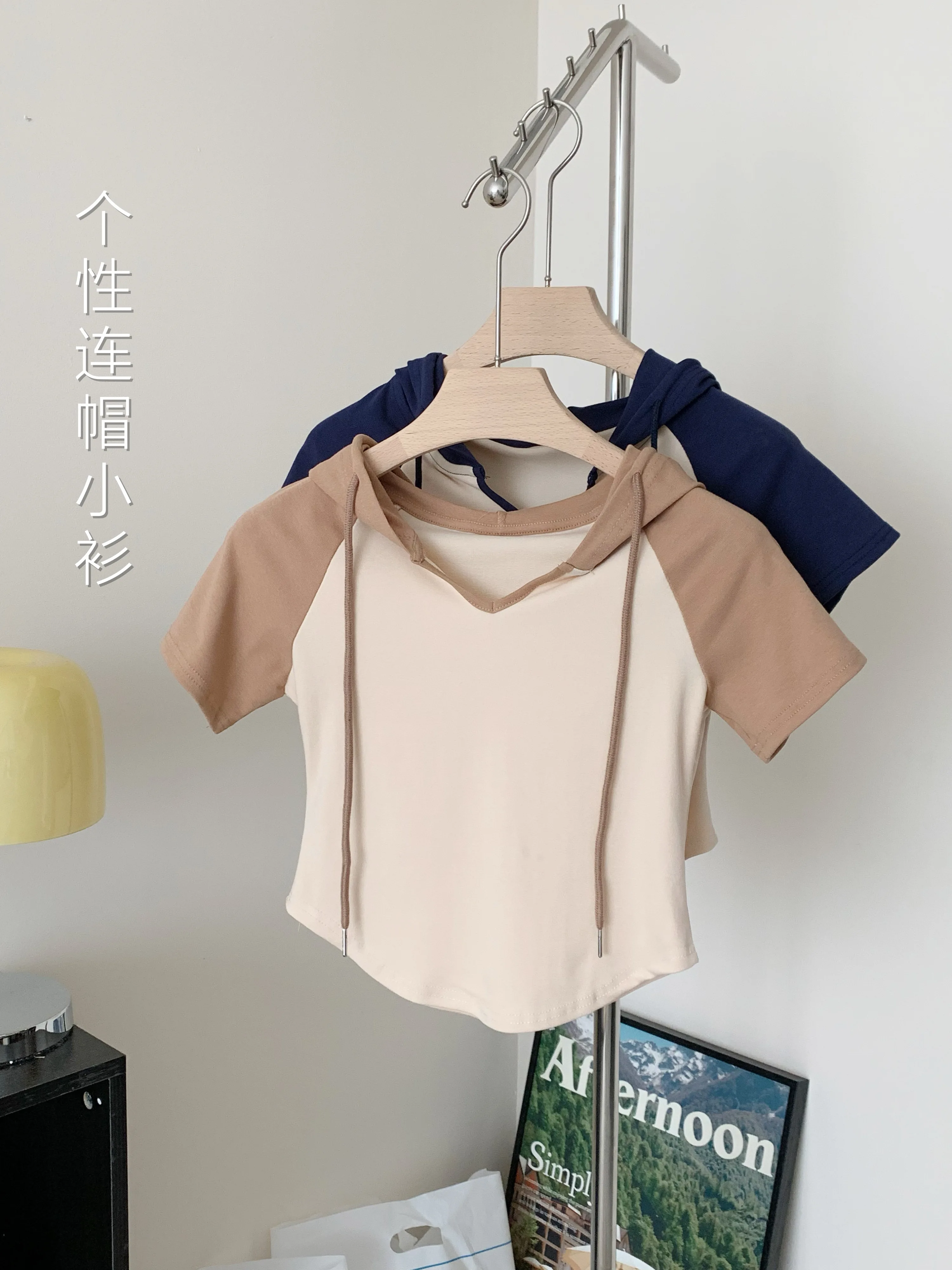 

Кроп-топ женский в стиле пэчворк, модная уличная одежда, пикантная облегающая футболка с коротким рукавом, винтажный Повседневный хлопковый топ, 2023